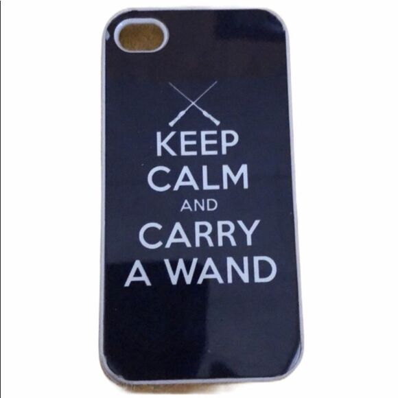 Keep Calm Carry Wand iPhone 4 Case - Picture 1 of 8